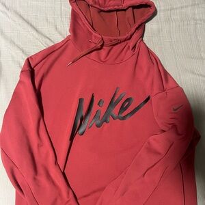Nike Crimson Hoodie with Black Logo